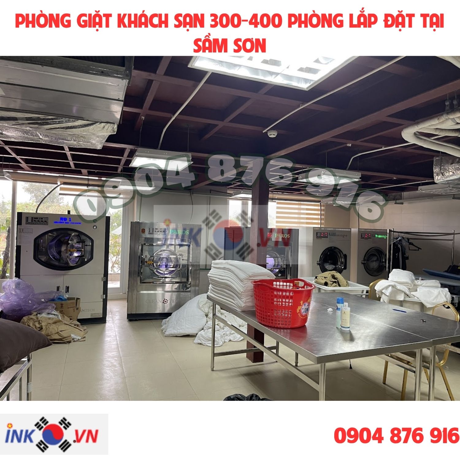 thiết kế mô hình giặt là khách sạn